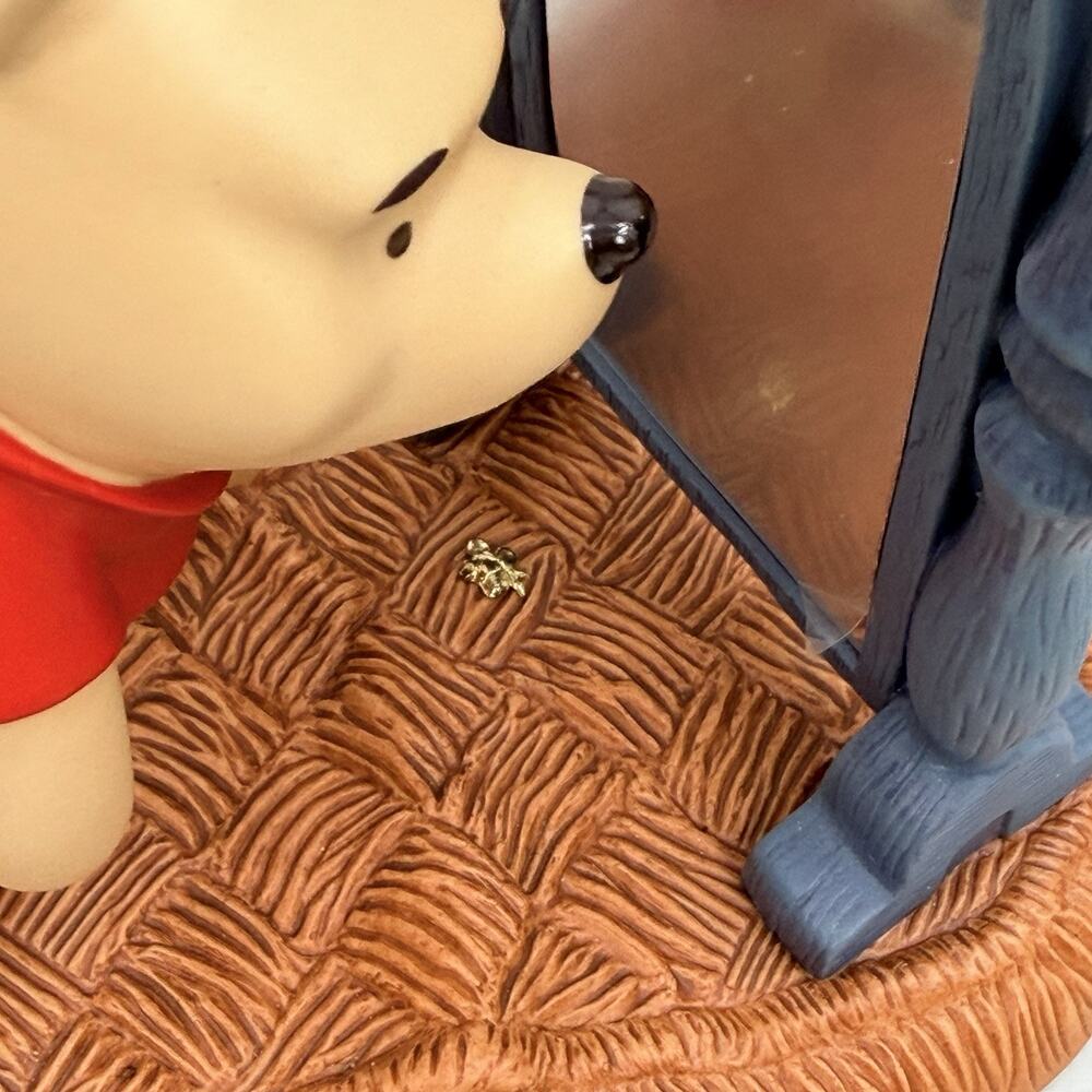 Disney Winnie the Pooh & Friends Winnie Looking in the Mirror Porcelain Figurine - Picture 6 of 8